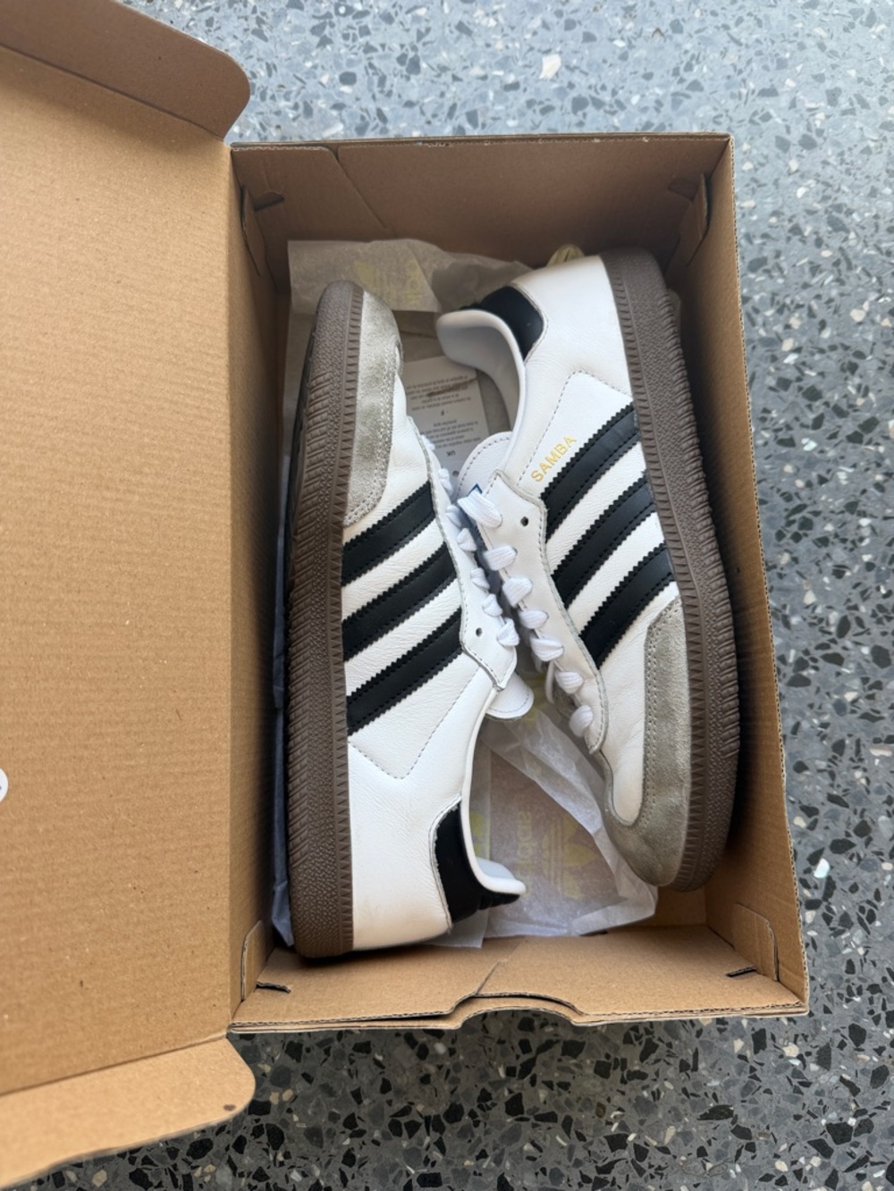 adidas Samba White Black Gray Sneakers - Picture 16 of 16